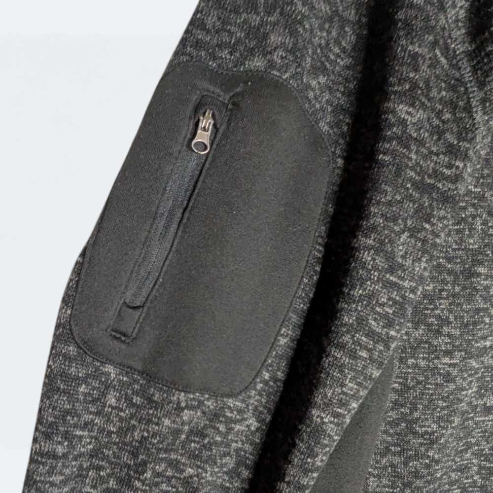 Beverly Hills Polo Club Charcoal Gray Quarter-Zip Pullover Men Athletic Size L - Picture 8 of 12